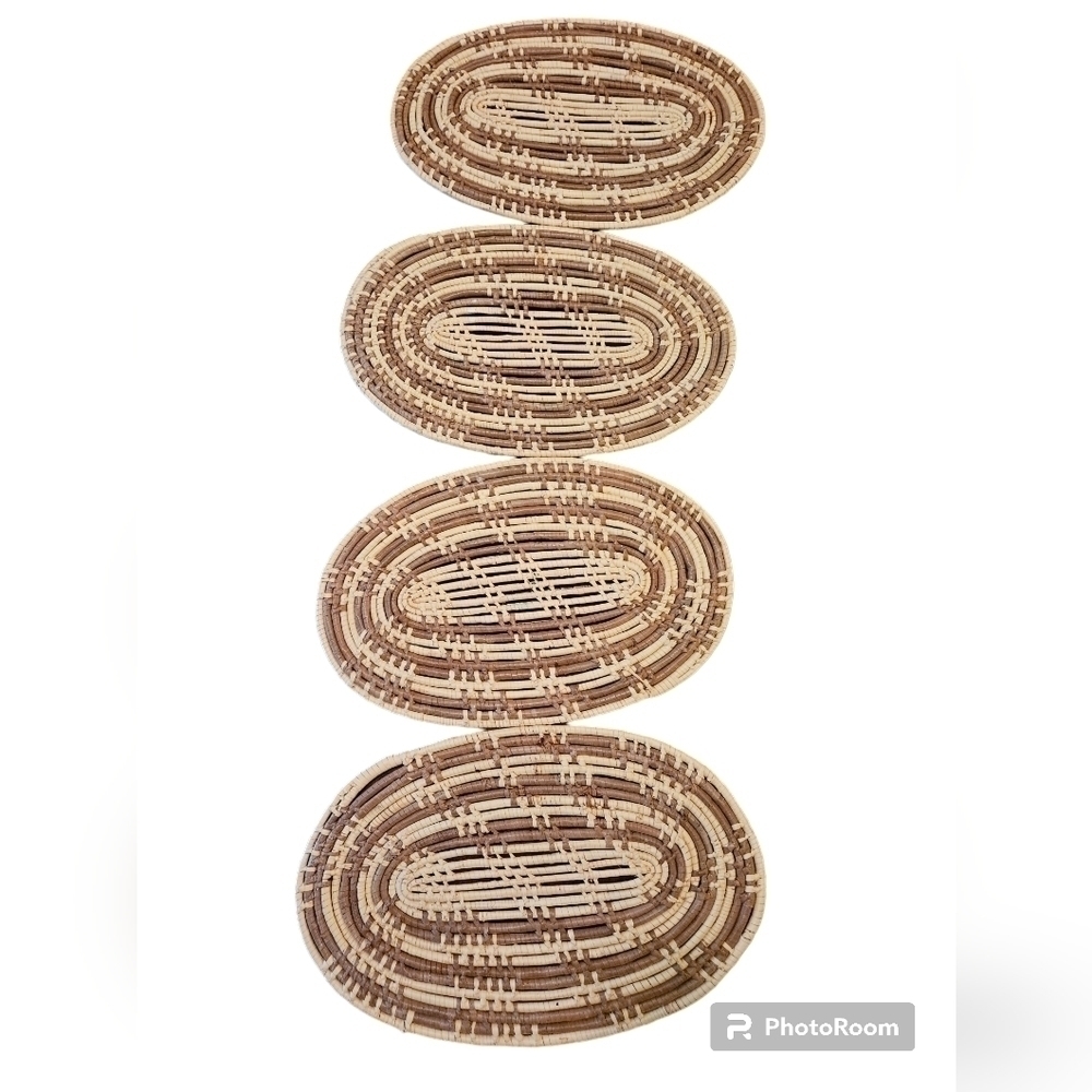 Woven Brown Table Placemats Set
